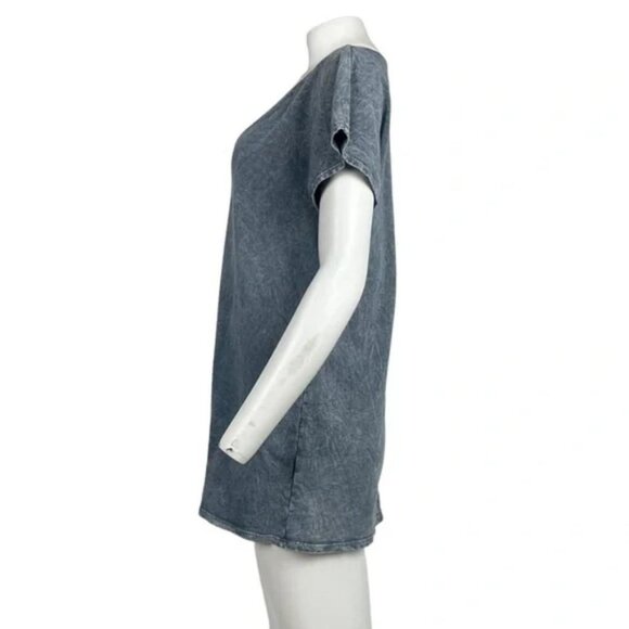 V Neck Casual Dress Grey - Picture 2 of 3